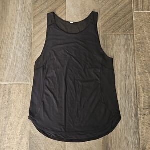 Lululemon Athletica Black Tank Top w Mesh - Size 4